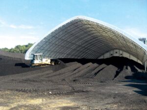 coal storage sheds