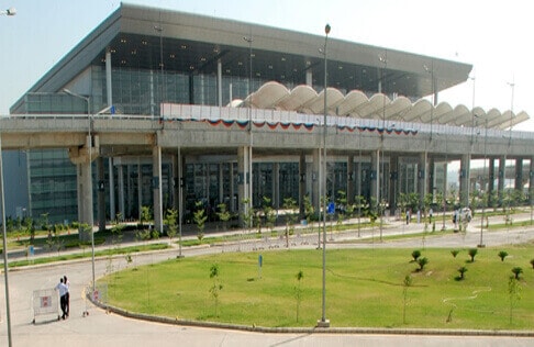 Chandigarh airport space frame structure