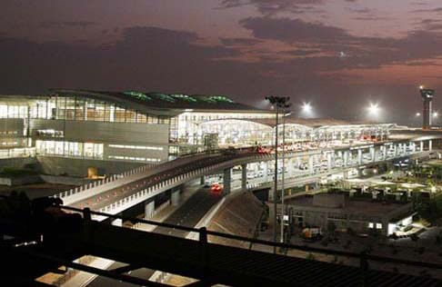 hyderabad airport space frame structure