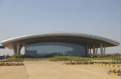 gondia airport space frame structure