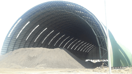 Coal storage sheds - storage solution - peb
