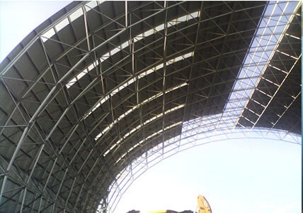 steel coal handling shed for power plant